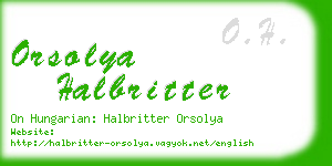 orsolya halbritter business card